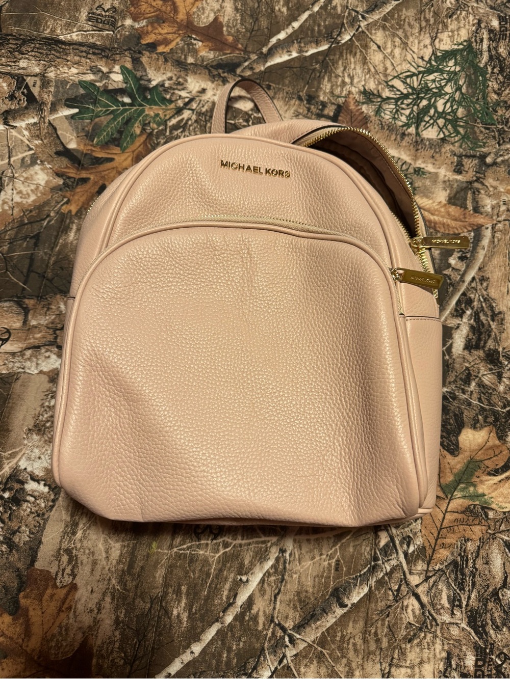 Michael Kors Light Pink Pebbled Leather Mini Backpack
